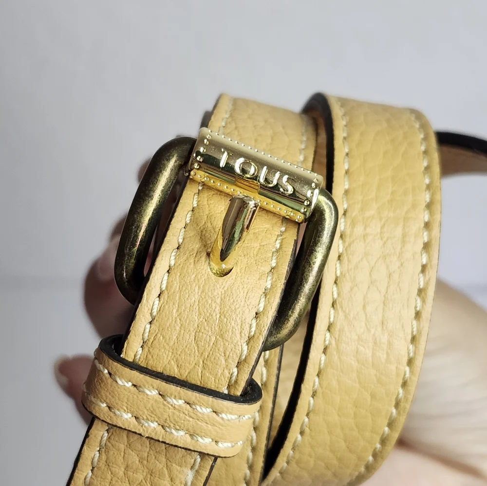 Tous Tan Leather Crossbody Strap